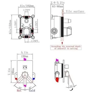 Válvulas mezcladoras de ducha para montaje en pared_2