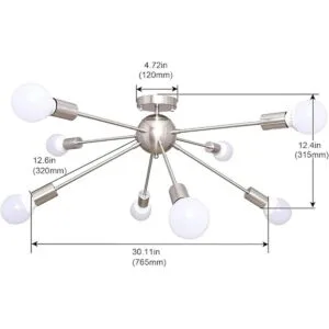 Lámpara de techo moderna Sputnik candelabro_3