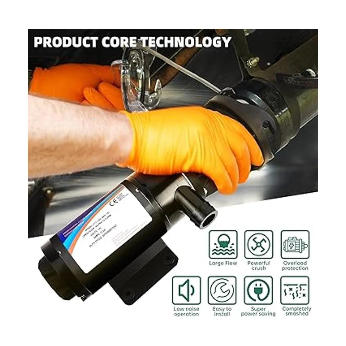 Bomba maceradora de RV de 12 V para manguera de RV bomba_6