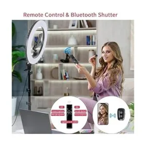 Anillo de luz LED mejorado de 18 pulgadas con soporte para_3