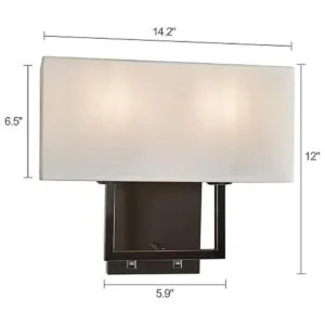 PASSICA DECOR Moderno aplique de pared de tela blanca con_4