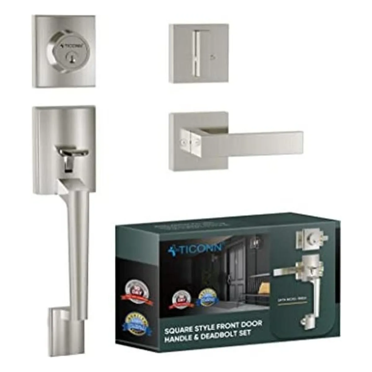 TICONN Juego de manijas de puerta delantera palanca de_1