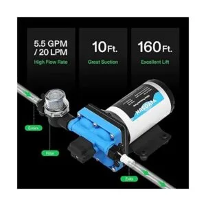 VIVOSUN Bomba de presión de agua bomba de agua de_2