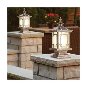 PTOUG Luz solar LED para exteriores lámpara de poste de_6