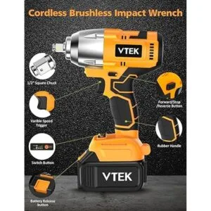 VTEK Llave de impacto sin escobillas de 12 pulgada_2
