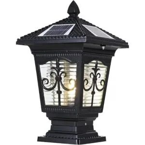 PTOUG Lámpara solar LED de casquillo de poste IP65_1