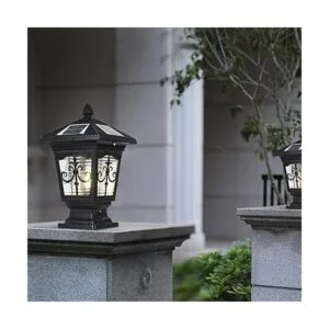 PTOUG Lámpara solar LED de casquillo de poste IP65_7