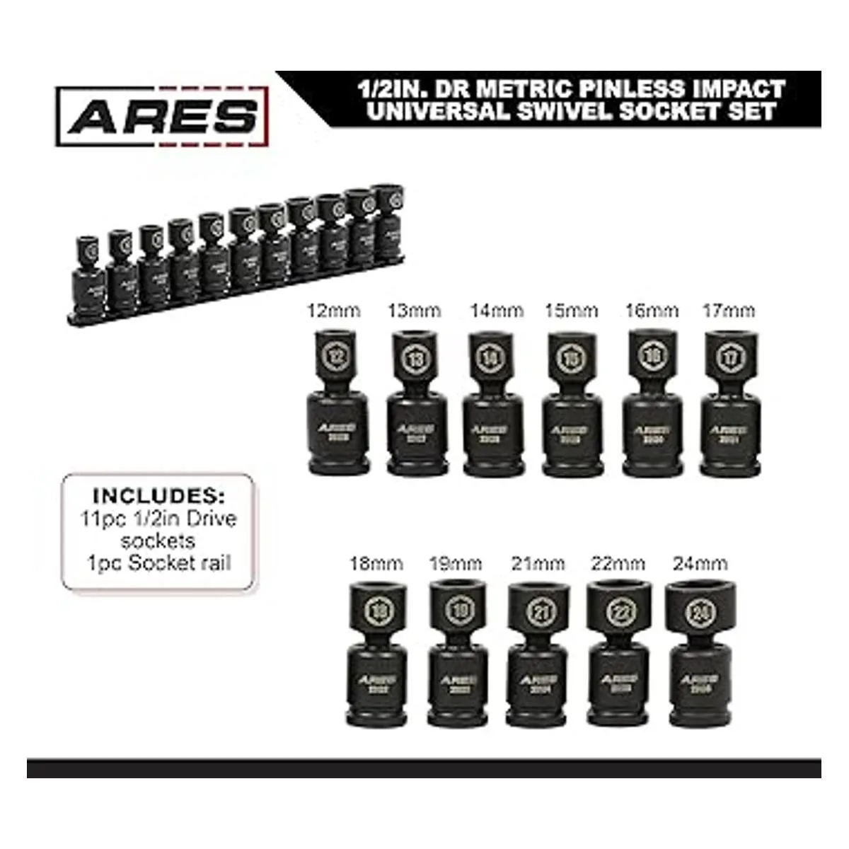 ARES 25125 Juego de llaves de impacto giratorias_2