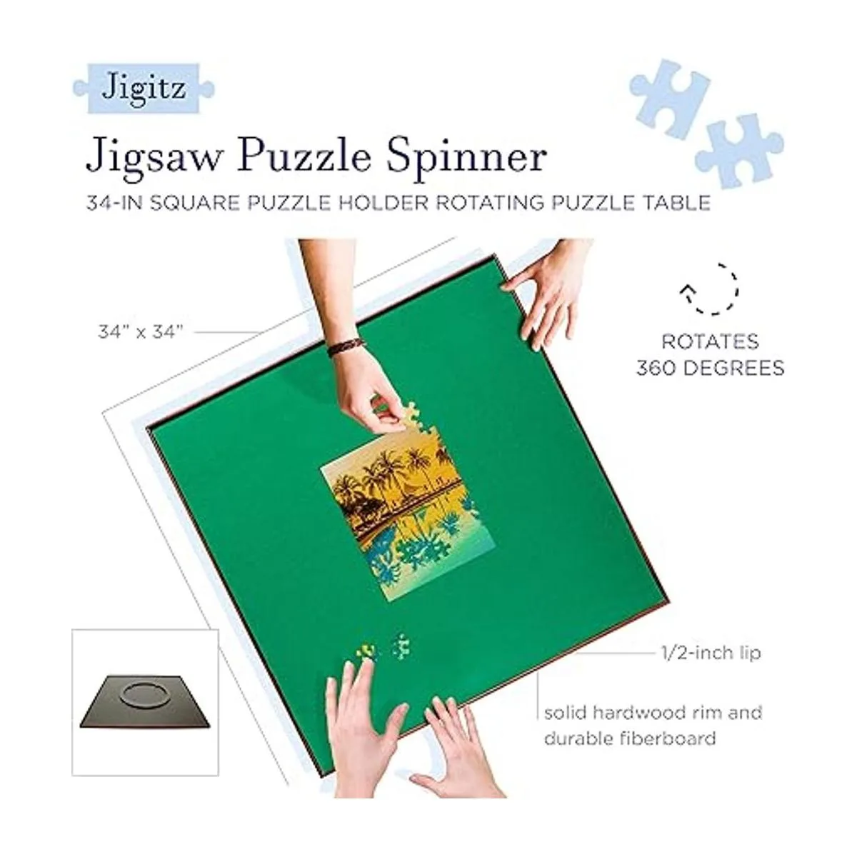 Jigitz Spinner de rompecabezas Soporte cuadrado de 34_5