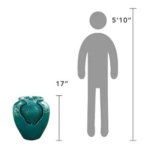 Peaktop Fuente de suelo de maceta acristalada para_5