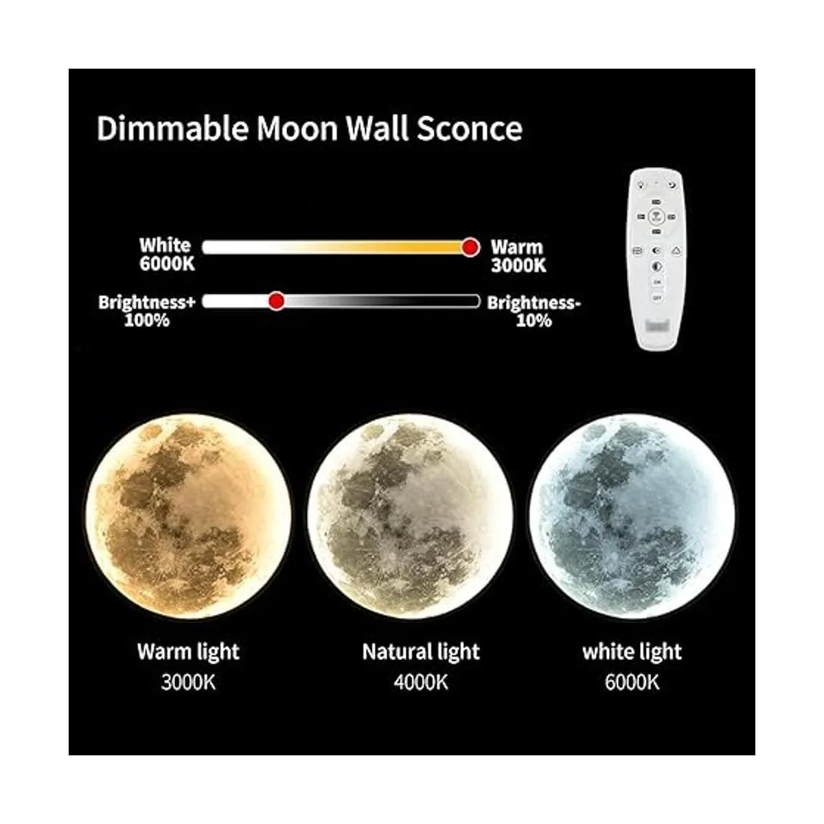 Lámpara de pared regulable con enchufe de luna moderna_2