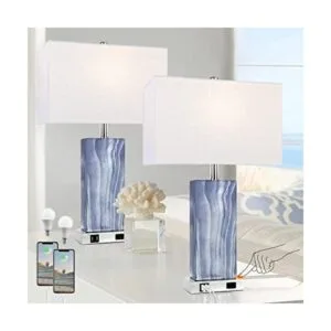 Juego de 2 lámparas de mesa con control táctil moderna_1