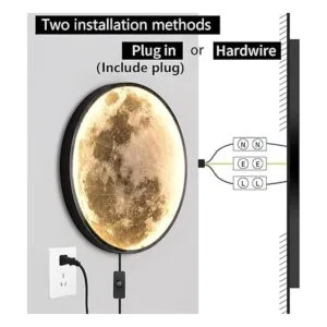 Lámpara de pared regulable con enchufe de luna moderna_4