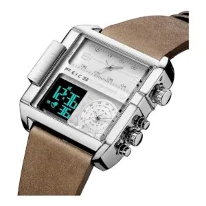 FEICE Reloj deportivo digital LED cuadrado analógico de_2