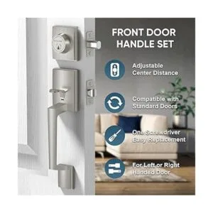 TICONN Juego de manijas de puerta delantera palanca de_6