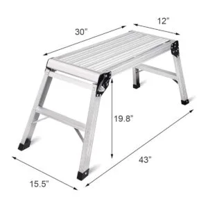 Escalera de plataforma de trabajo plataforma de aluminio_6