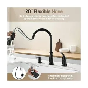 APPASO Grifo de cocina de 3 agujeros grifo de cocina de_2