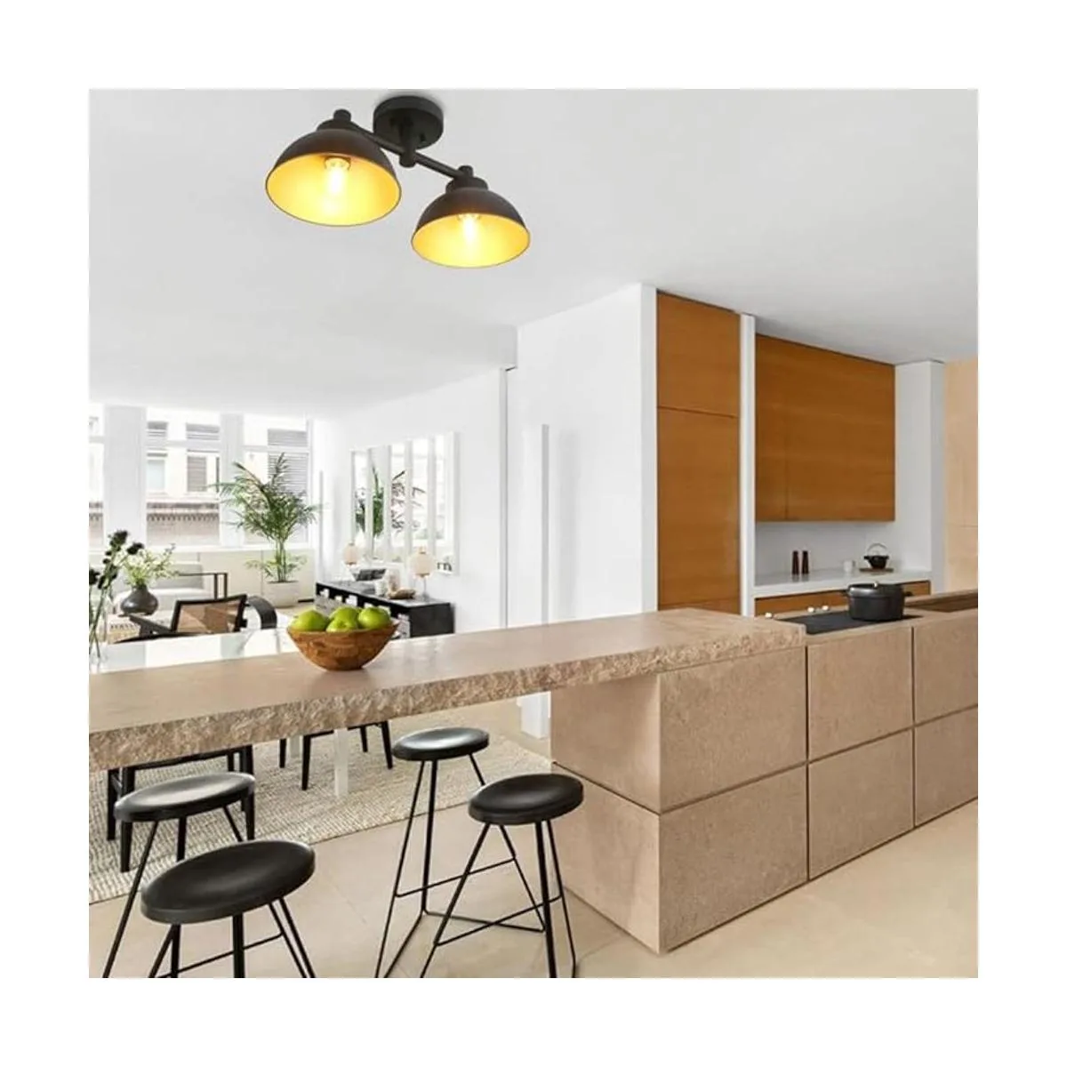 Pathson 2 luces de techo lámpara de techo vintage_3