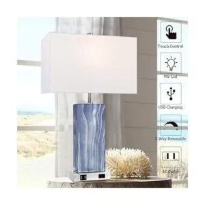 Juego de 2 lámparas de mesa con control táctil moderna_4