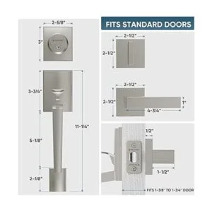 TICONN Juego de manijas de puerta delantera palanca de_3