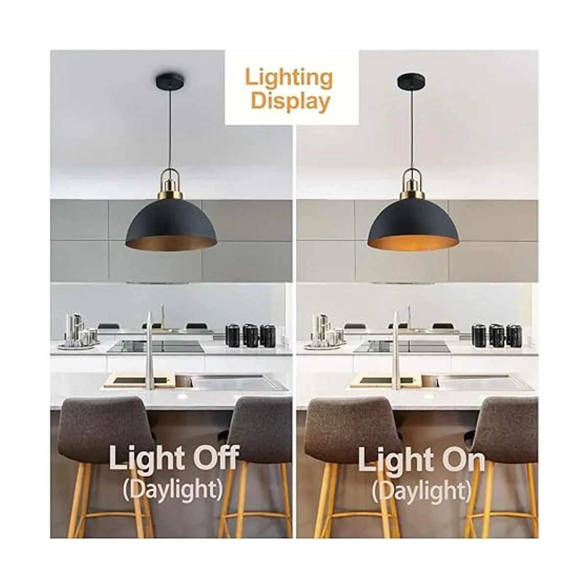 Lámpara colgante vintage de 13.58 pulgadas cúpula rústica_4