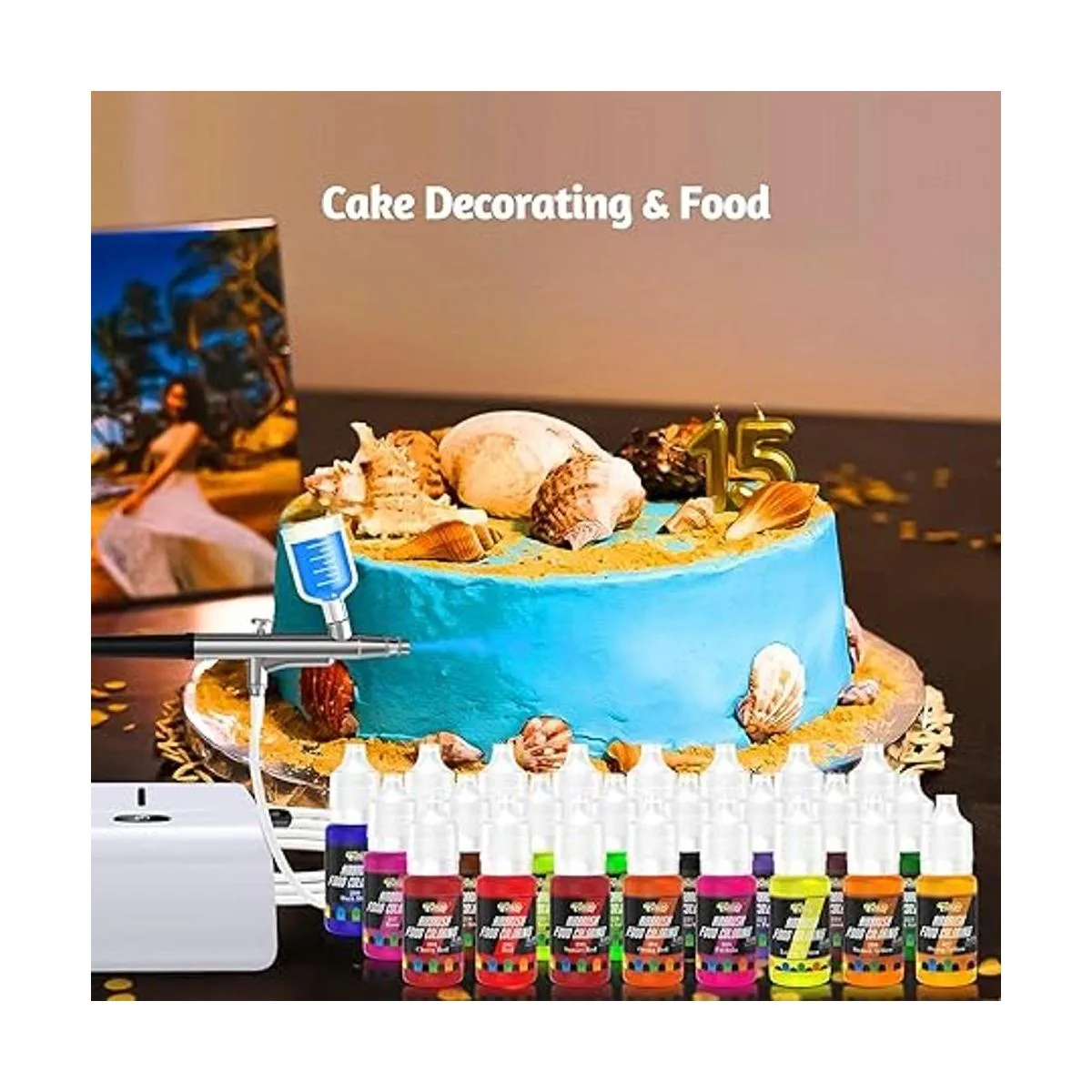 Kit de decoración de aerógrafo para pasteles con_6