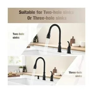 APPASO Grifo de cocina de 3 agujeros grifo de cocina de_5