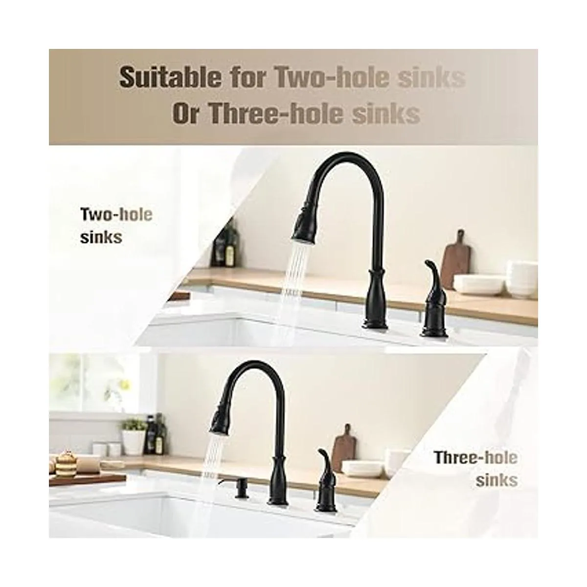 APPASO Grifo de cocina de 3 agujeros grifo de cocina de_5