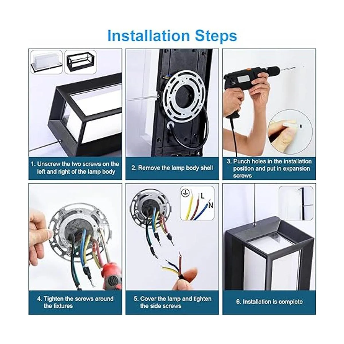 LEDMO Luz LED para porche de pared al aire libre paquete_7