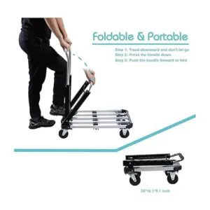 Carro de plataforma plegable de aluminio de longitud_5