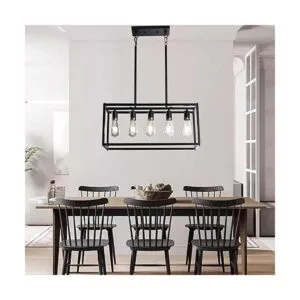 Lanhall Lámpara de araña de 5 luces estilo casa de campo_2