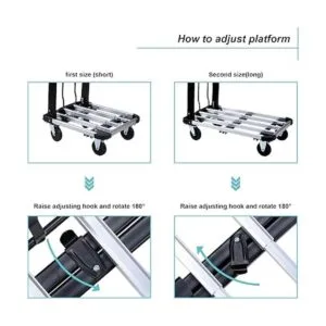 Carro de plataforma plegable de aluminio de longitud_4