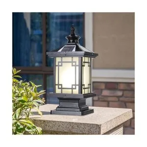 PTOUG Luz solar LED para poste al aire libre lámpara de_7