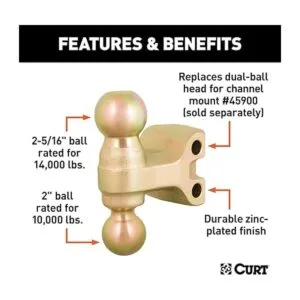 CURT 45912 Bola doble de repuesto para enganche de_3