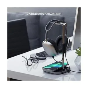 Satechi Soporte para auriculares 2 en 1 con cargador_6