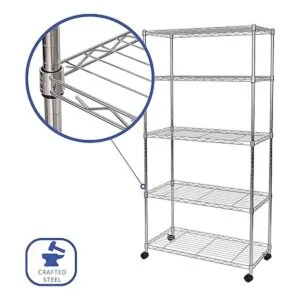 Seville Classics Estantería de alambre de 5 niveles con_5