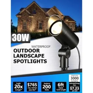 SUNVIE Foco LED de 30 W para exteriores 120 V 3000 LM_2