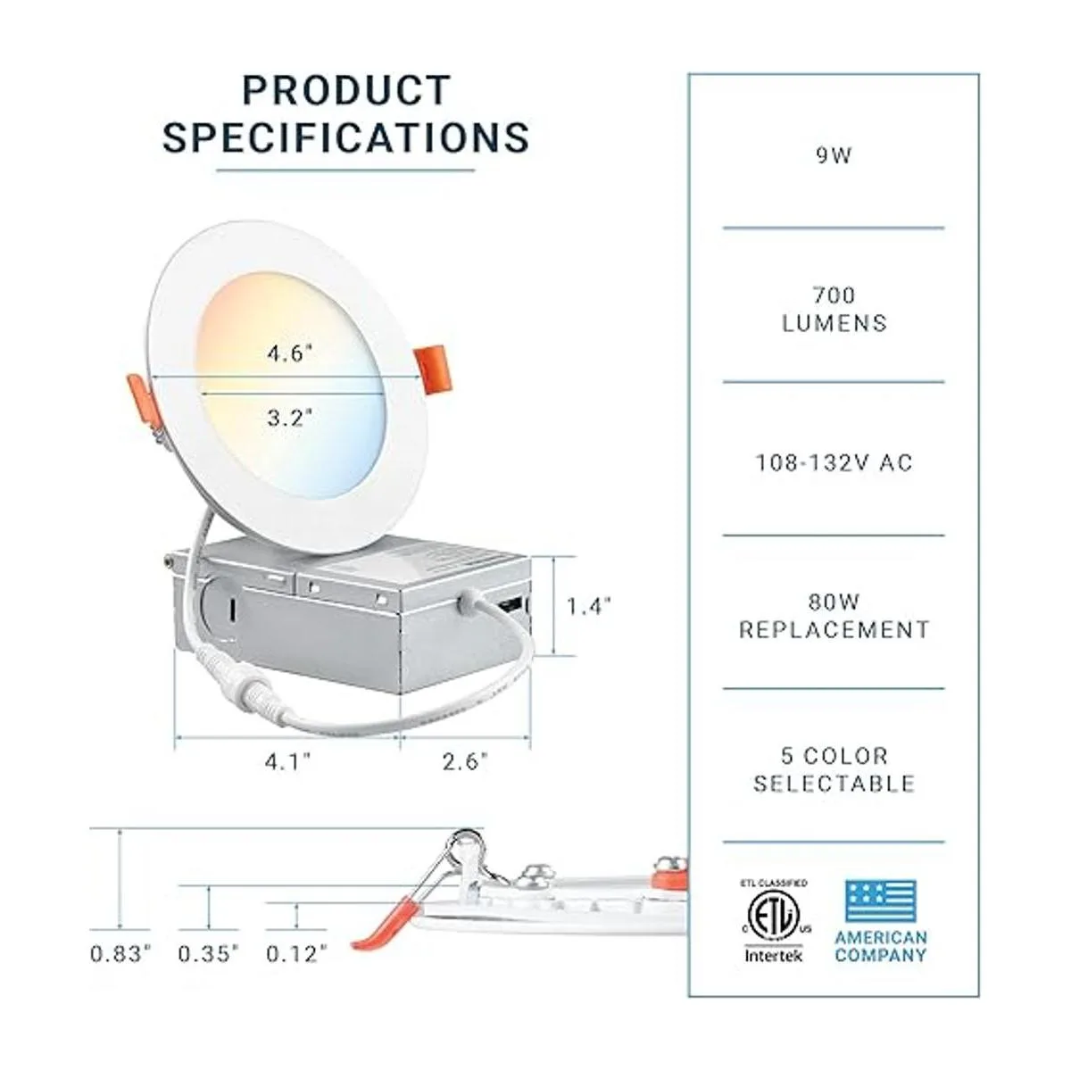 PARMIDA 16 unidades 4 pulgadas 5CCT iluminación_2