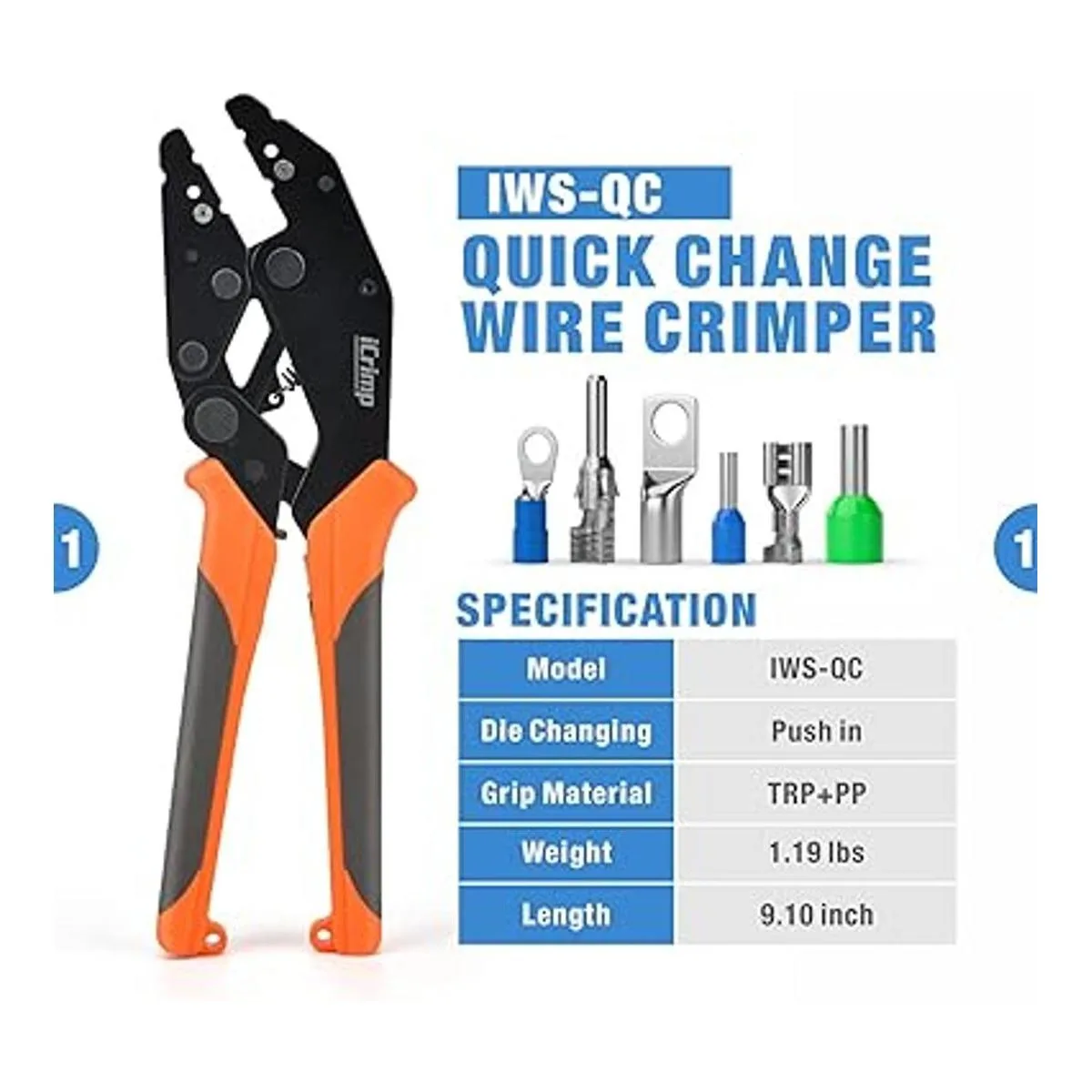 IWISS Juego de herramientas de crimpadora de alambre de_2