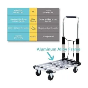 Carro de plataforma plegable de aluminio de longitud_2
