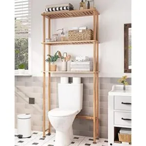 AmazerBath Estante de almacenamiento de bambú sobre el_1