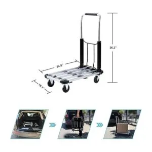Carro de plataforma plegable de aluminio de longitud_6