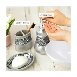 Creative Scents Juego de accesorios decorativos de baño_3