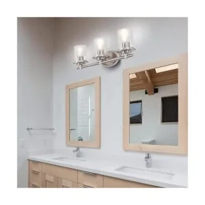 EPLIGUP Lámpara de tocador de baño de 3 luces con pantalla_7