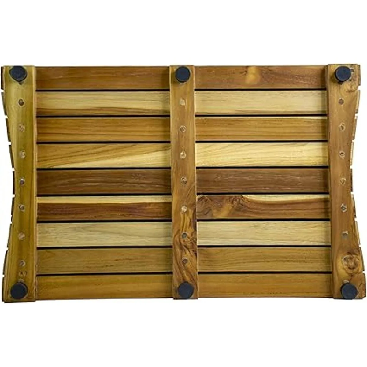 EcoDecors Alfombrilla de baño de teca 23 x 15 pulgadas_2