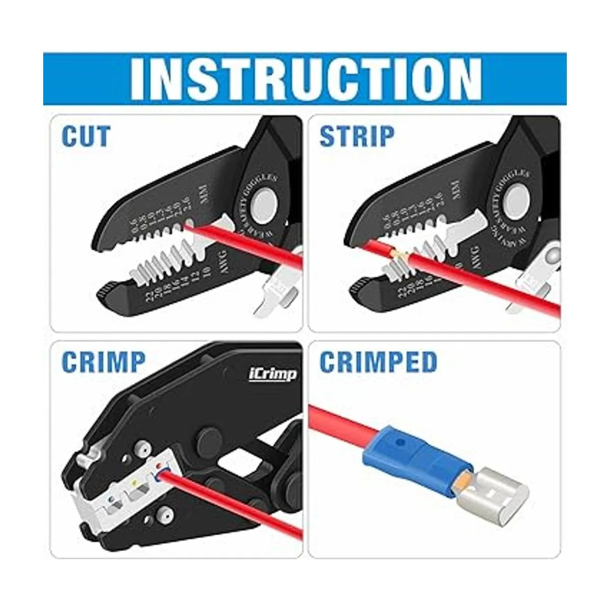 IWISS Juego de herramientas de crimpadora de alambre de_6