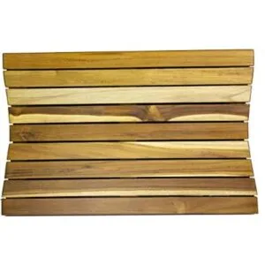 EcoDecors Alfombrilla de baño de teca 23 x 15 pulgadas_1