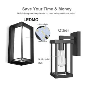 LEDMO Luz LED para porche de pared al aire libre paquete_2