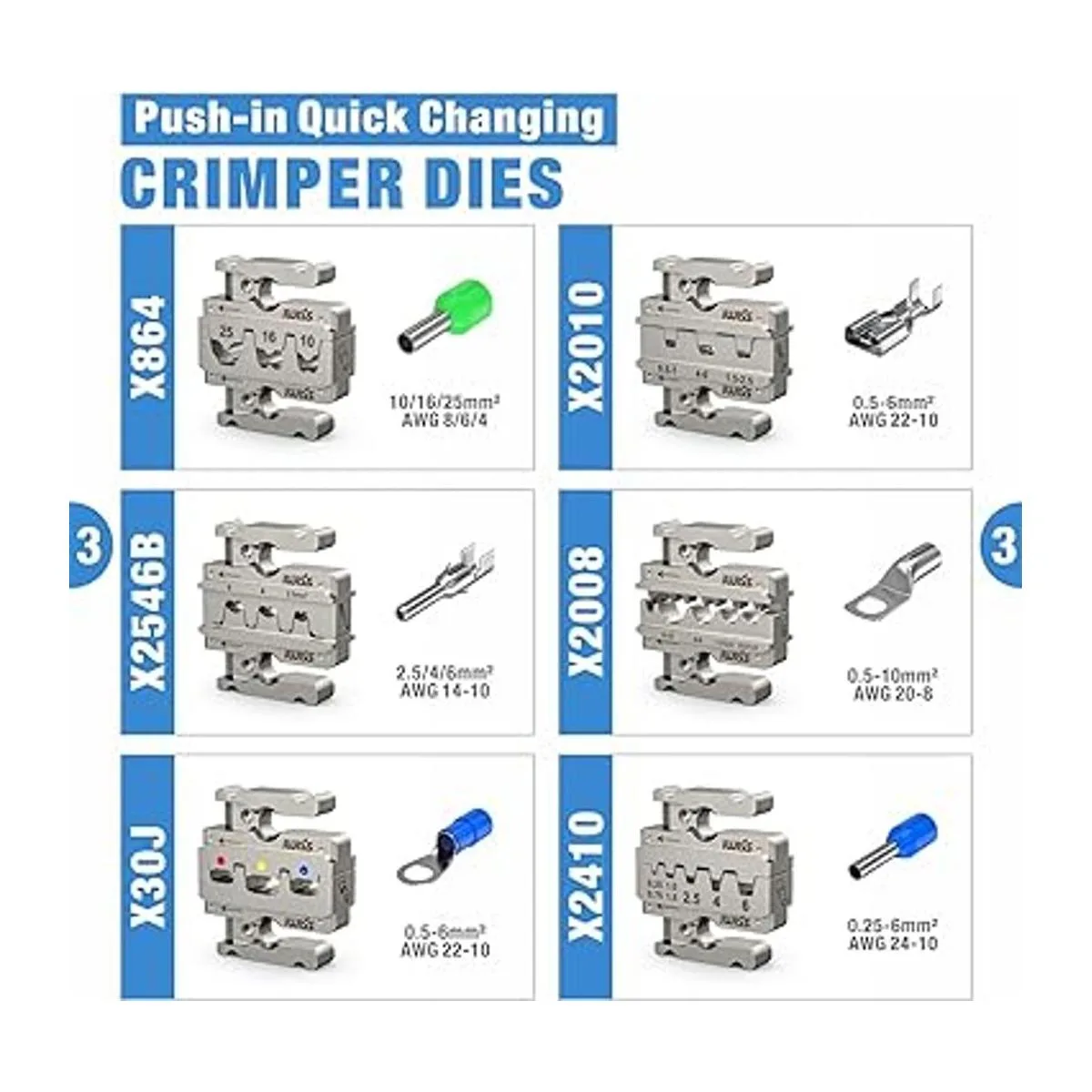 IWISS Juego de herramientas de crimpadora de alambre de_4