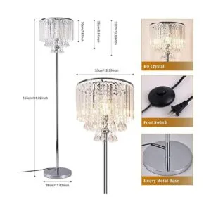 Beaysyty Modern Elegance Lámpara de pie de cristal_4